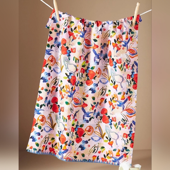 Anthropologie Luna Dish Towel, Set of 2, NWT, multi color floral - Picture 1 of 2